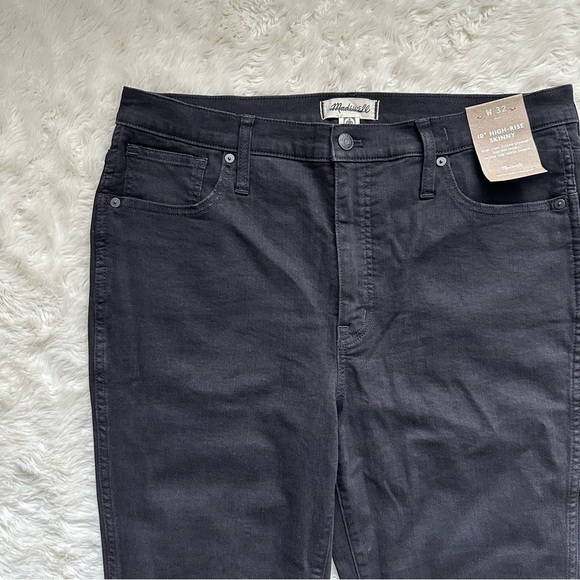 Madewell Jeans 10" High-Rise Skinny Stretch Black 32 NWT New - Picture 6 of 12